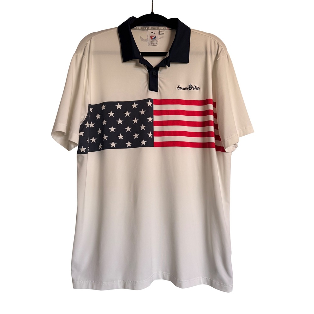 Puma Golf Volition America Mens Large Polo Shirt Spanish Wells Golf Club‎ - Picture 2 of 12